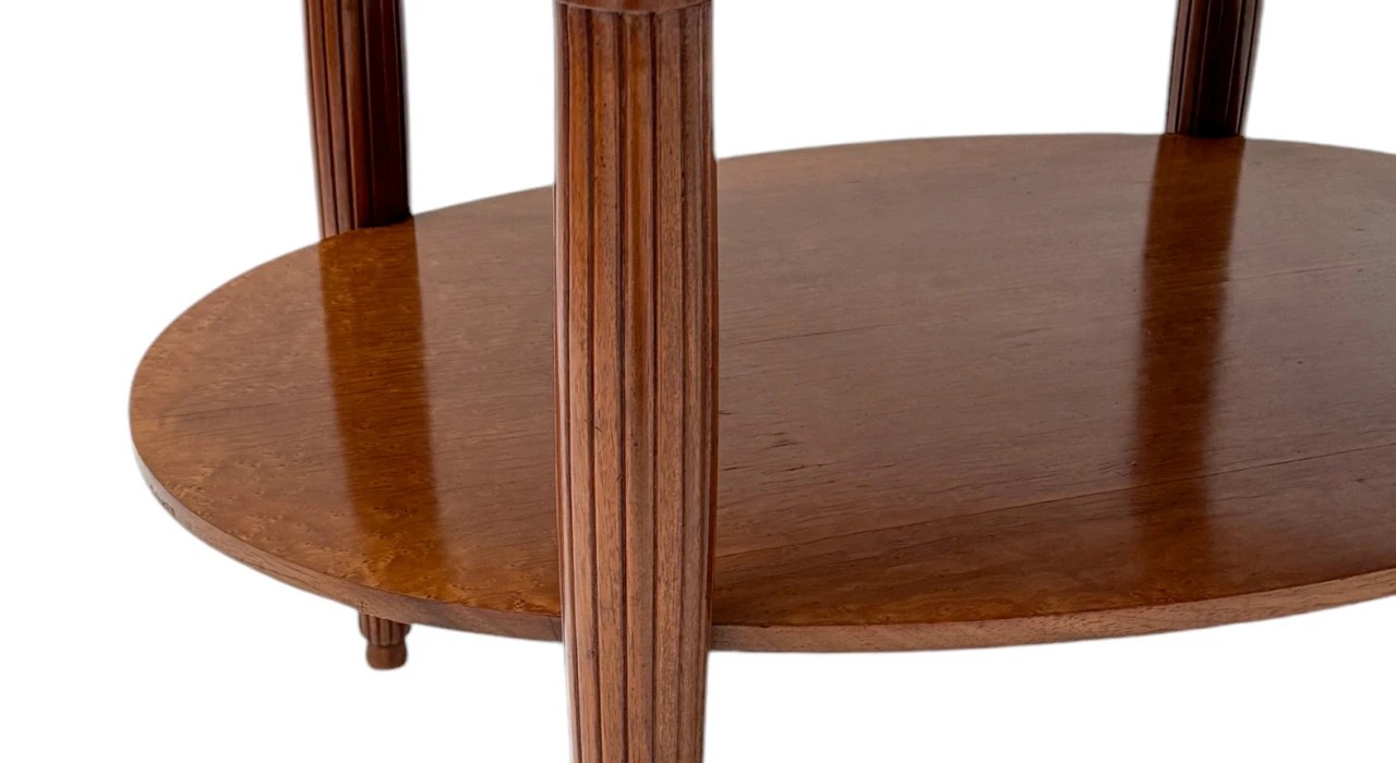 French Art Deco Walnut Center Table, 1930s